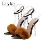Liyke-Women-Sexy-Sandals-Transparent-High-Heels-Ladies-Fashion-Fluffy-Pointed-Toe-Buckle-Strap-Party-Shoes-2