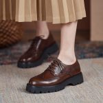 Luxury-Designer-Women-Tractor-Lace-Up-Derby-Shoes-Black-Leather-Chunky-Brogues-Retro-Platform-Oxford-Shoes-5