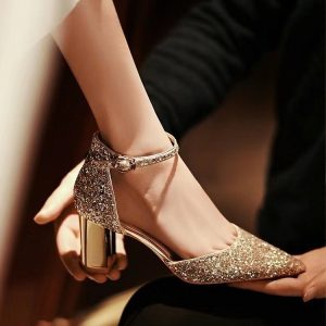 Luxury-Gold-Silver-Sequins-High-Heels-Pumps-Women-2023-Pointed-Toe-Ankle-Straps-Wedding-Shoes-Woman