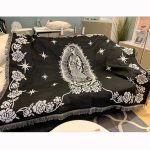 Maria-Blanket-The-Virgin-Mary-Tapestry-Office-Air-Conditioning-Red-Black-Blankets-Nap-Blanket-Living-Room