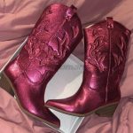 Matallic-Cowboy-Cowgirl-Boots-For-Women-Slip-On-Fashion-Glitter-Bling-Western-Boots-Pointed-Toe-Med-5