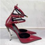 Metal-Stiletto-Heel-Pointed-Toe-Patent-Leather-Hollow-Shallow-Mouth-Sandals-Foreign-Trade-Cross-Border-Belt-3