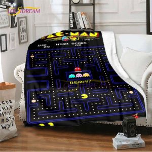 Pc-Game-Pacman-Throw-Blanket-Cartoon-Kid-Blankets-for-Beds-Queen-Size-Soft-Bed-Sheet-Home