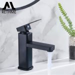RETHME-Bathroom-Sink-Faucet-Basin-Faucet-Black-Square-Basin-Hot-Cold-Mixer-Faucet-Toilet-Square-Faucet