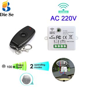 RF-433MHz-Wireless-Remote-Control-Switch-AC-110V-220V-Relay-Mini-Receiver-Remote-ON-OFF-Transmitter