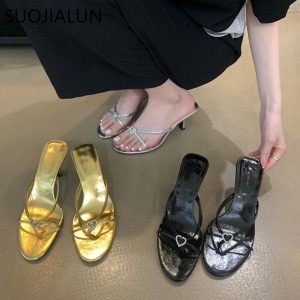 SUOJIALUN-2023-Summer-New-Women-Slipper-Fashion-Narrow-Band-Ladies-Elegant-Sandal-Shoes-Thin-High-Heel