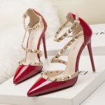 Sexy-Nightclubs-with-Thin-10CM-Heel-High-Heel-Shallow-Pointed-Head-Rivet-Hollow-Word-Belt-PUMPS-4