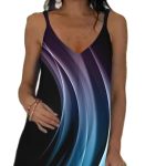 Sexy-V-neck-Sleeveless-Women-A-line-Party-Summer-Fashion-3D-Long-Dress-Ladies-Casual-4