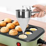 Stainless-Steel-Pancake-Batter-Funnel-Dispenser-with-Stand-Baking-Tool-for-Cup-Cake-Waffles-Muffin-Mix