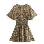 Summer-New-Women-s-Retro-Printed-Cascading-Ruffle-Dress-Female-Casual-Flare-Sleeve-Elastic-Waist-Mini-1