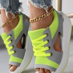 Summer-Women-Shoes-Flat-Platform-Wedges-Sandals-Peep-Toe-Contrast-Paneled-Cutout-Lace-up-Muffin-Sandals-2