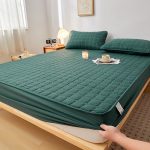 Thickened-Laminated-Cotton-Adjustable-Fitted-Sheet-160x200-Quilting-Process-Mattress-Protector-Cover-Dustproof-Solid-Color-2