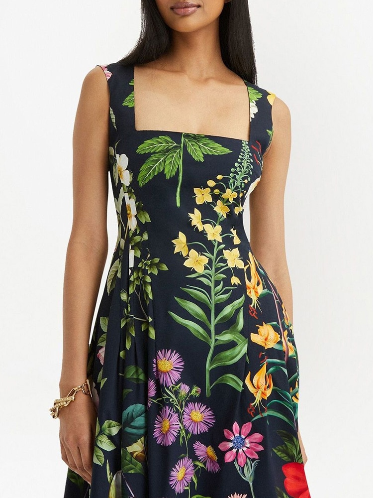 VGH-Vintage-Print-Floral-Dress-For-Women-Square-Collar-Sleeveless-High-Waist-Backless-Colorblock-Midi-Dresses-2