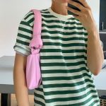 WOTWOY-Summer-O-Neck-Short-Sleeve-Stripes-Dress-Women-Threads-Knit-Basic-Green-Striped-Dress-Female-1