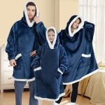 Warm-thick-TV-Hooded-Sweater-Blanket-Unisex-Giant-Pocket-Adult-and-Children-Fleece-Weighted-Blankets-for-3