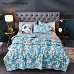 Washed-Cotton-Quilt-Spring-Summer-Thin-Quilt-Children-Adult-Soft-Blanket-Leaf-Printed-Bedspread-Bedding-No-3