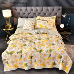 Washed-Cotton-Quilt-Spring-Summer-Thin-Quilt-Children-Adult-Soft-Blanket-Leaf-Printed-Bedspread-Bedding-No-5