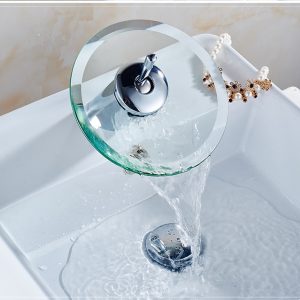 Waterfall-Faucet-Horizontal-Bar-Desktop-Cold-and-Hot-Mixed-Faucet-Chrome-Plated-Polished-Glass-Edge-Bathroom