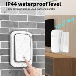 Wireless-Self-Generated-IP44-Level-Waterproof-Plug-Free-Battery-Free-Home-Electronic-Doorbell-Small-White-Remote-2