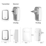 Wireless-Self-Generated-IP44-Level-Waterproof-Plug-Free-Battery-Free-Home-Electronic-Doorbell-Small-White-Remote-5