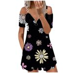 Women-Off-Shoulder-Mini-Dress-Summer-Sexy-Zipper-Chain-Straps-Short-Sleeve-Party-A-Line-Dresses-1