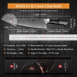 XINZUO-8-5-Inches-Chef-Kitchen-Knives-Damascus-Steel-Vegetable-Meat-Knife-with-G10-Mosaic-Brass-5