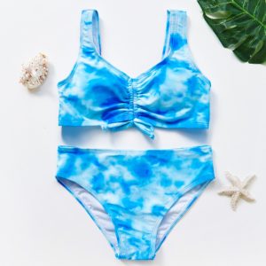 2022-New-Girls-Swimsuit-Tie-Dye-Swimswear-Two-Piece-Biquini-For-7-16years-With-Pad-2022