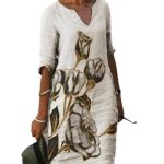 2022-Summer-Fashion-Printed-Half-Sleeve-Ladies-Dress-V-Neck-Loose-Beach-Dress-Everyday-Wear-Dating-3
