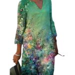 2022-Summer-Fashion-Printed-Half-Sleeve-Ladies-Dress-V-Neck-Loose-Beach-Dress-Everyday-Wear-Dating-4