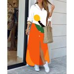 2023-European-and-American-New-Fashion-Long-Sleeve-Printed-Polo-Collar-Button-Casual-Elegant-Women-s