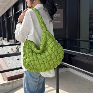 2023-Lattice-Pattern-Shoulder-Bag-Space-Cotton-Handbag-Women-Large-Capacity-Tote-Bags-Feather-Padded-Ladies