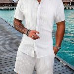 2023-Men-s-Fashion-Summer-New-Style-Casual-Solid-Color-Stripe-Suit-Male-High-Quality-Cotton