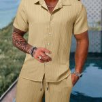 2023-Men-s-Fashion-Summer-New-Style-Casual-Solid-Color-Stripe-Suit-Male-High-Quality-Cotton-2
