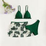 2023-New-Child-Girls-Swimsuits-Bathing-Suit-Wraps-For-Girls-Solid-Bikini-Tops-Underpants-Ruffles-Skirt