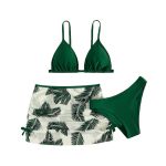 2023-New-Child-Girls-Swimsuits-Bathing-Suit-Wraps-For-Girls-Solid-Bikini-Tops-Underpants-Ruffles-Skirt-5