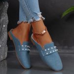 2023-New-Shoes-Female-Mules-Women-s-Slippers-Summer-Fashion-Denim-Low-Heels-Shoes-Elegant-Pearl-2