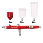 Airbrush-Dual-Action-Gravity-Feed-0-3mm-Nozzle-Spray-Gun-Red-Gold-Cake-Decorating-Brushes-For-3