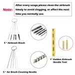 Airbrush-Dual-Action-Gravity-Feed-0-3mm-Nozzle-Spray-Gun-Red-Gold-Cake-Decorating-Brushes-For-4