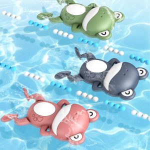 Cartoon-Frog-Bath-Toy-For-Baby-Swimming-Pool-Bathroom-Beach-Shower-Game-Duck-Wind-up-Clockwork