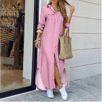 Casual-Long-Shirt-Dress-Autumn-Women-Long-Sleeve-Maxi-Dresses-Laides-Turn-down-Collar-Office-Dresses-4