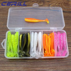 Cerill-50pcs-55mm-Shad-Worm-Soft-Bait-T-Tail-Jig-Wobblers-Mini-Fishing-Lure-Set-Tackle