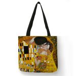 Customized-Oil-Painting-Tears-Linen-Cloth-Tote-Bags-For-Women-Gustav-Klimt-Ladise-Fashion-Handbag-Large-2