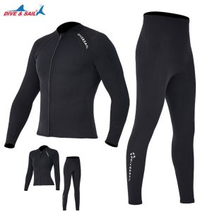 Dive-sail-2mm-Premium-diving-suit-for-men-women-wetwuit-pants-Split-body-jacket-pants-Neoprene
