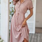 Ladies-Polka-Dot-Print-Shirt-Dress-Women-Casual-Midi-Holiday-Summer-Dress-Female-Loose-Women-Beach