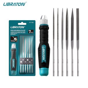 Libraton-6Pcs-Needle-File-Set-Interchangeable-Small-Files-Mini-Files-Wood-Files-Metal-Files-Set-Steel