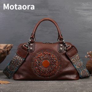 MOTAORA-Retro-Handmade-Women-Handbag-For-Ladies-Genuine-Leather-Should-Bags-Bohemian-Style-Soft-Cow-Boston