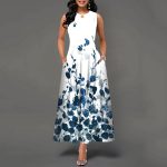New-Spring-Summer-Casual-Sleeveless-Long-Dress-Women-s-V-Neck-Printed-Dresses-Swing-Bohemian-Retro