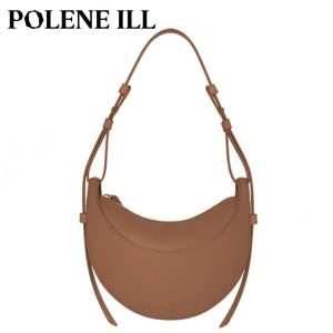 POLENE-ILL-Bag-Crescent-Bag-2023-New-Genuine-Leather-Bag-Luxury-Bag-Designer-Advanced-Axillary-bag