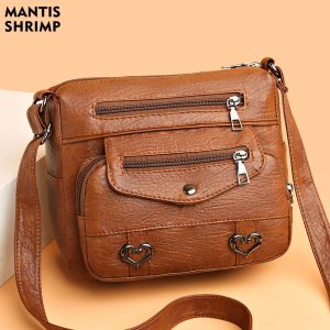 PU-Soft-Leather-CrossBorder-New-Simple-Lightweight-And-LargeCapacity-Shoulder-Messenger-Bag-Leisure-MiddleAged-Lady