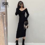 SINGREINY-Women-Autumn-Knitted-Dress-V-Neck-Sexy-Slim-Elastic-Oversized-Basic-Bodycon-Sweater-Dress-Winter-1